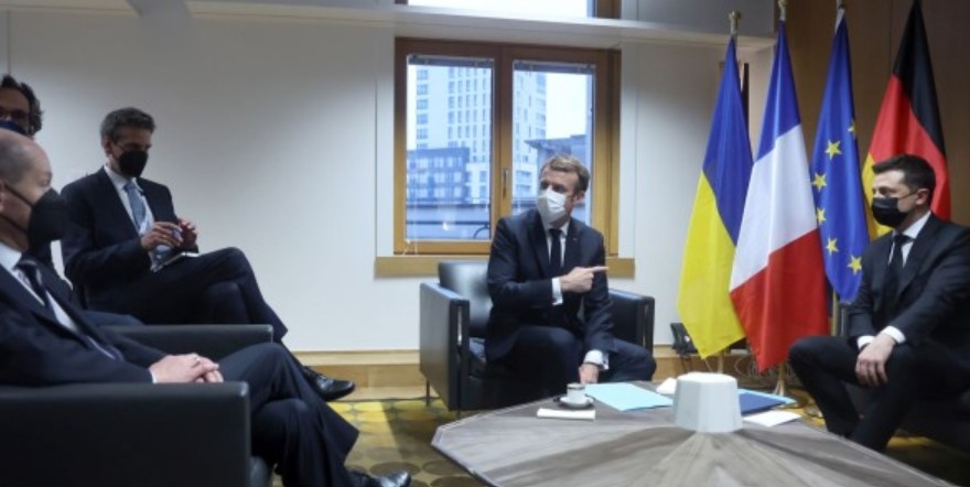 Лидерите на Франция Германия и Украйна се обявиха днес за